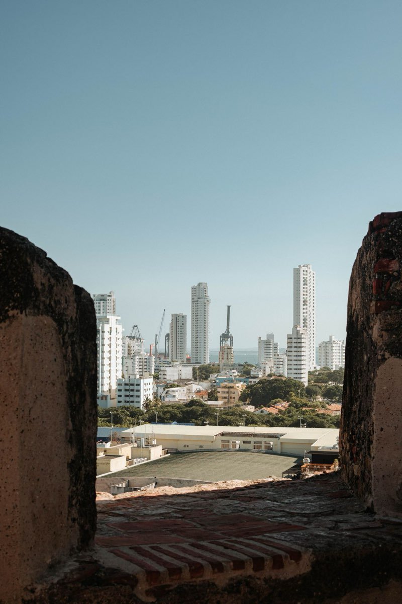 Cartagena fort and skyline, Colombia