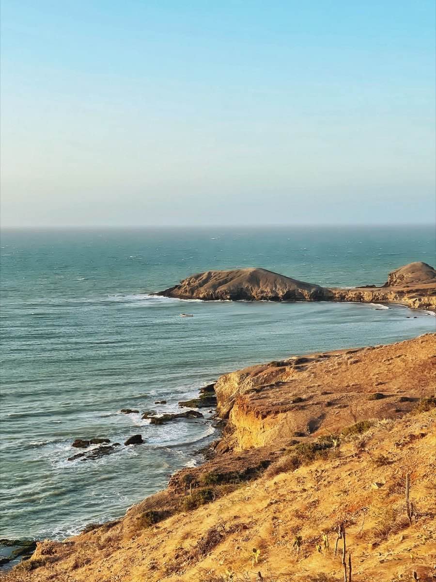 Rocky headland and Caribbean sea on the La Guajira coast