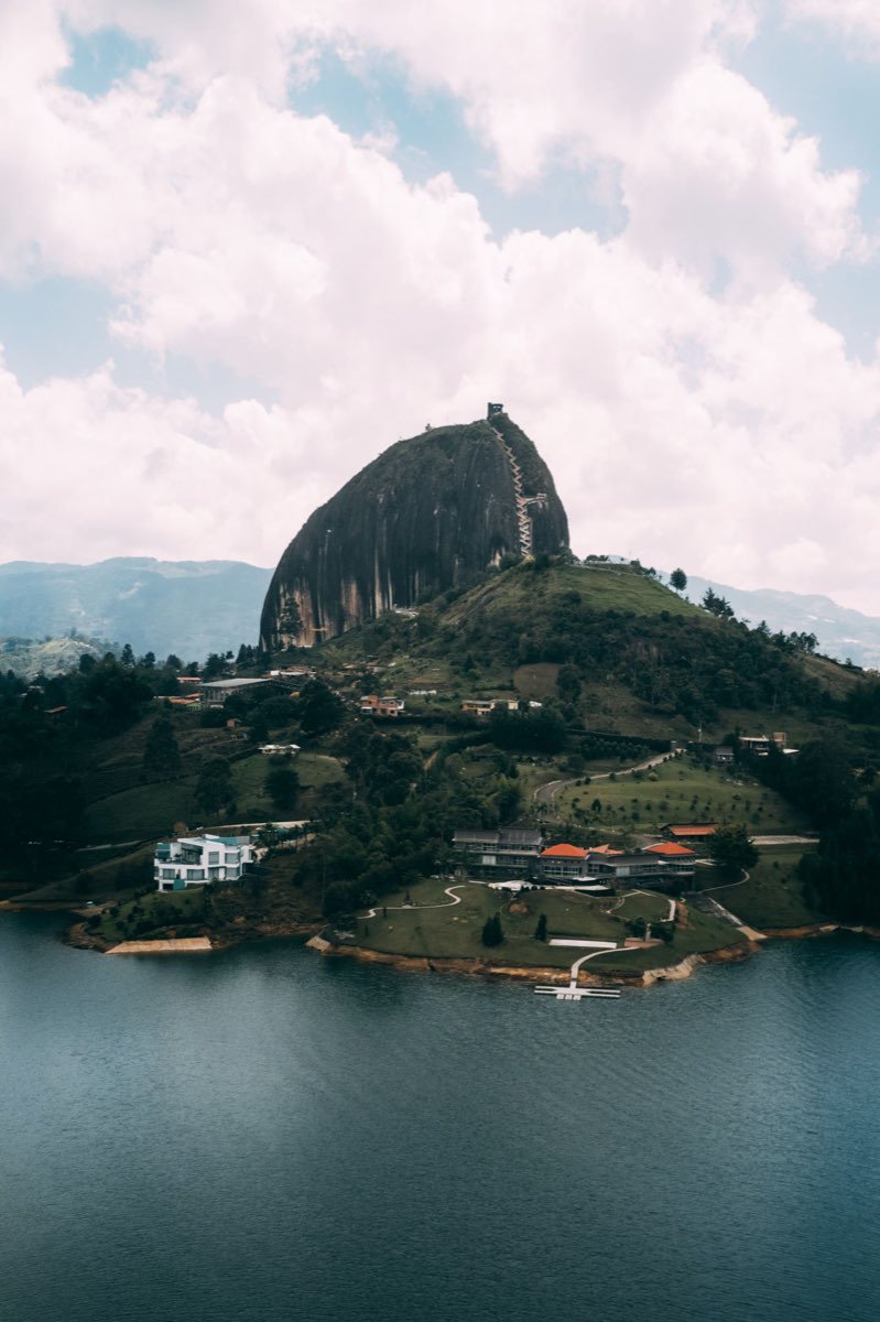 El Penol rock beside the Guatape reservoir