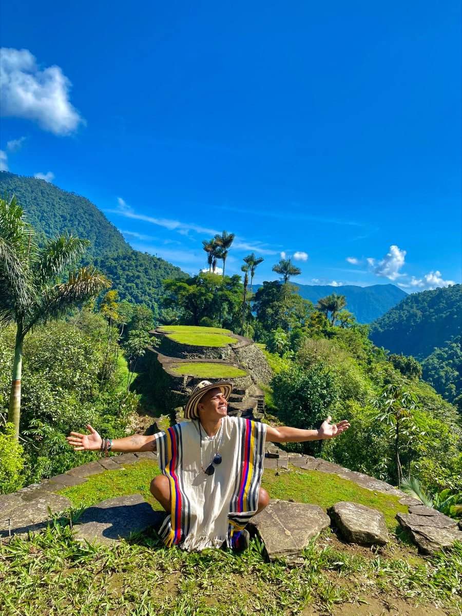 Stone ruins at Ciudad Perdida in Colombia's Sierra Nevada